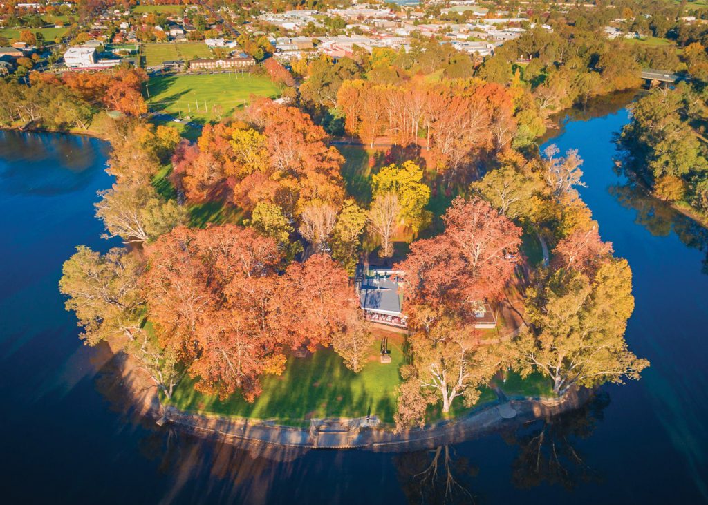 The River Deck Cafe Albury Aerial Photo Drone