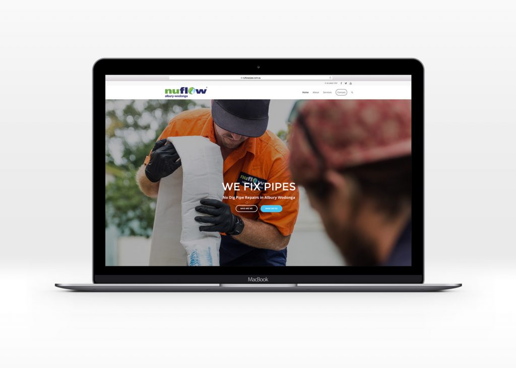 Nuflow Pipes Albury Wodonga Website Development