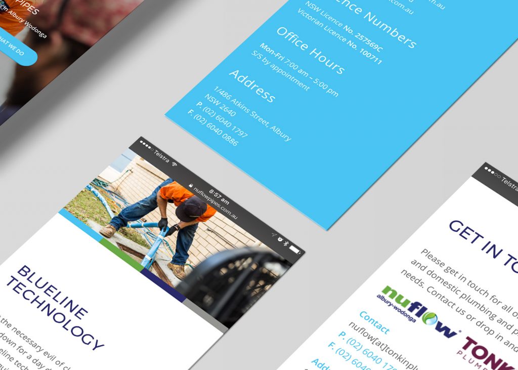 Nuflow Pipes Albury Wodonga Website Development Mobile Responsive